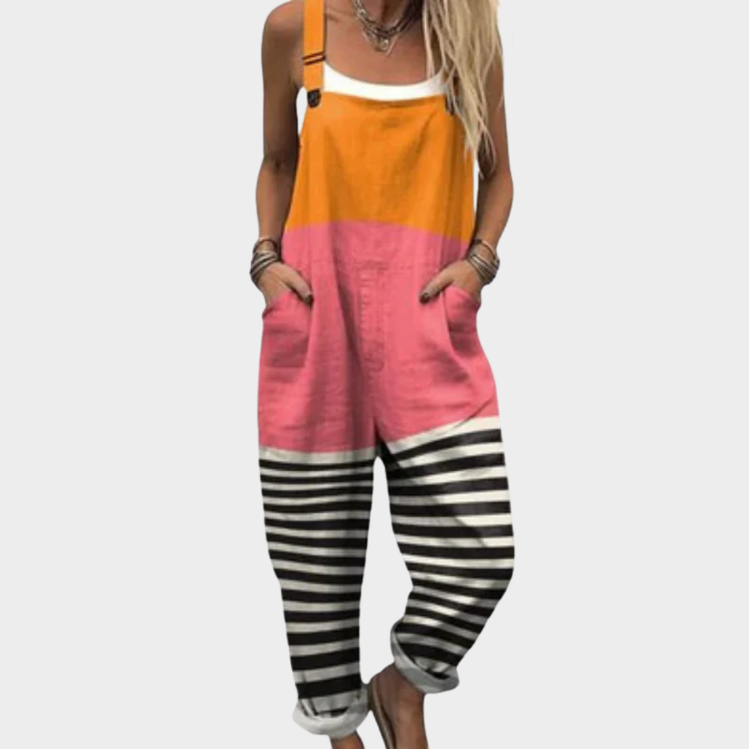 Steffi - Bequeme Bedruckte Latzhose