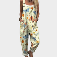 Antje - Bequeme Bedruckte Latzhose