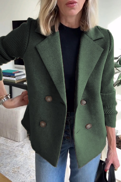 Olivia - Doppelreihiger Strickblazer