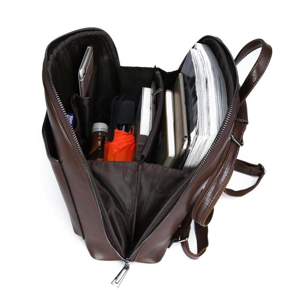 Saskia - Klassischer Doppelreißverschluss-Rucksack