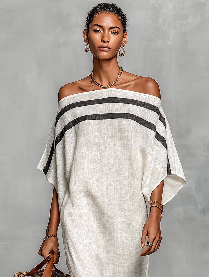 Rieke - Minimalistisch Leinen Maxi Kleid