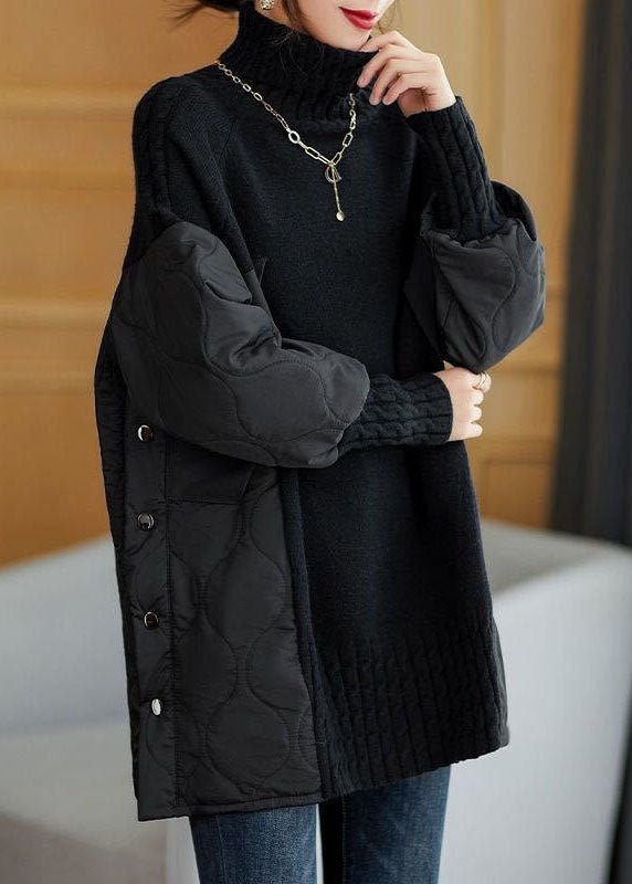 Sariah | Moderner Turtleneck-Pullover im Patchwork-Stil