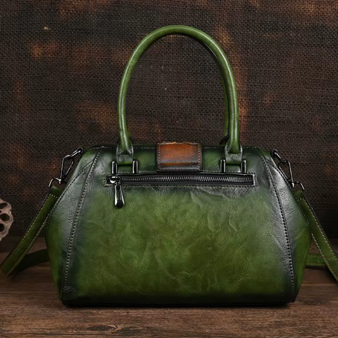 Florina - Gegravierte Lederhandtasche