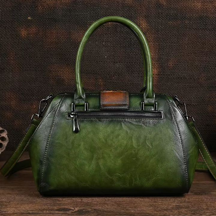Florina - Gegravierte Lederhandtasche