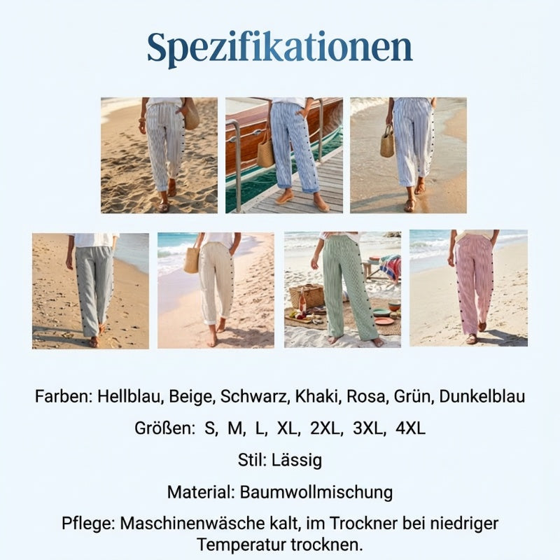 Gisela - Bequeme blau gestreifte Hose