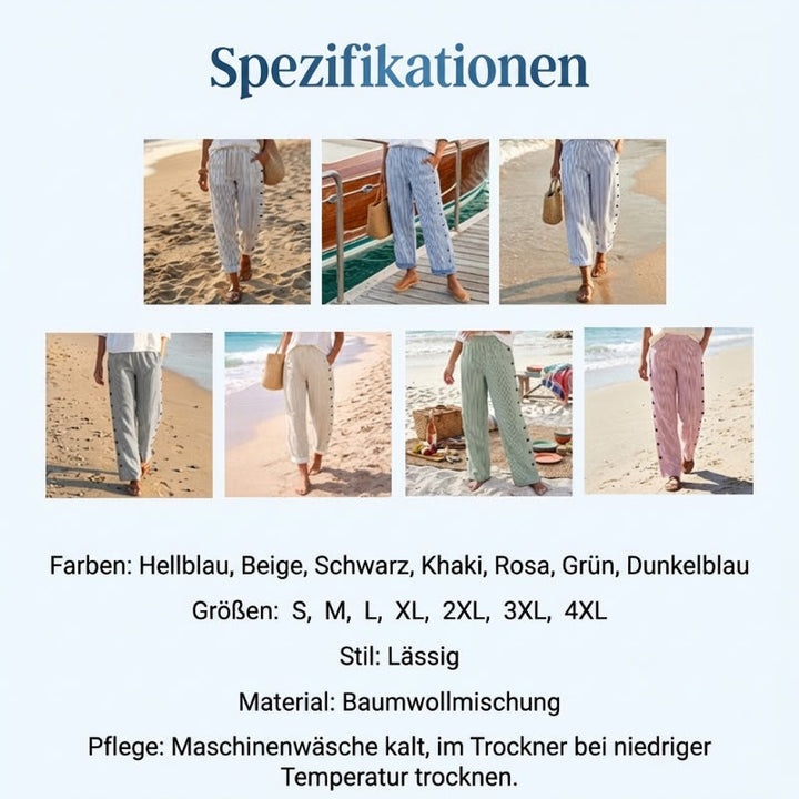Gisela - Bequeme blau gestreifte Hose