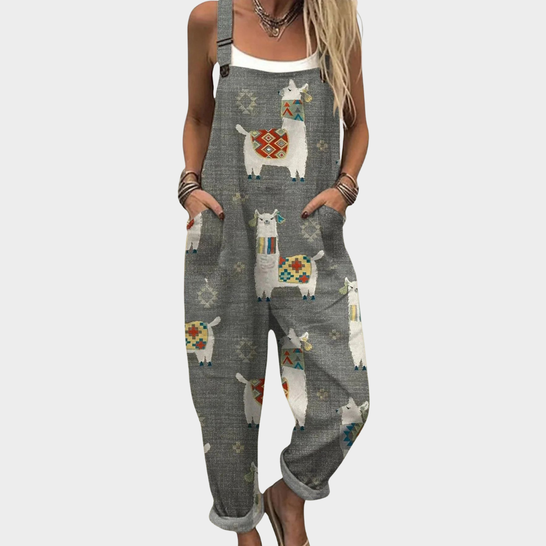 Marlis - Bequeme Bedruckte Latzhose