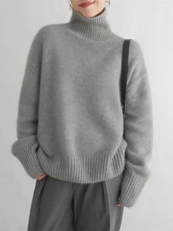 Laylani | Zeitloser, weicher Oversized-Rollkragenpullover
