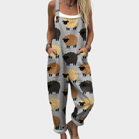 Renate - Bequeme bedruckte Latzhose