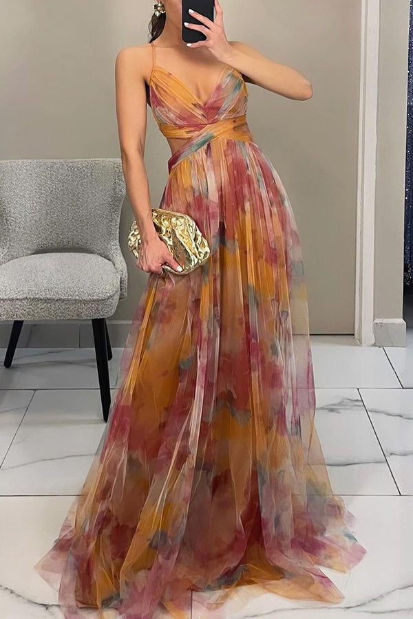 Sanne - Romantisches Fließendes Abendkleid