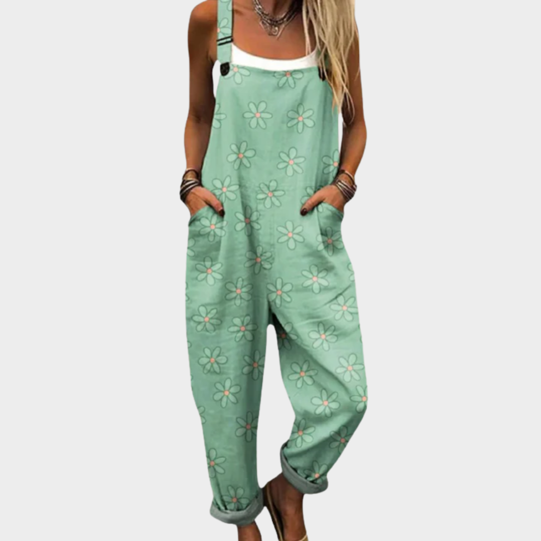 Marlene - Bequeme Bedruckte Latzhose