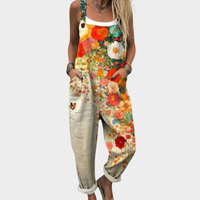 Grete - Bequeme Bedruckte Latzhose