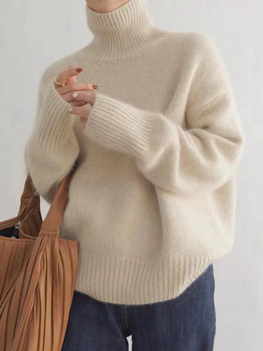 Laylani | Zeitloser, weicher Oversized-Rollkragenpullover
