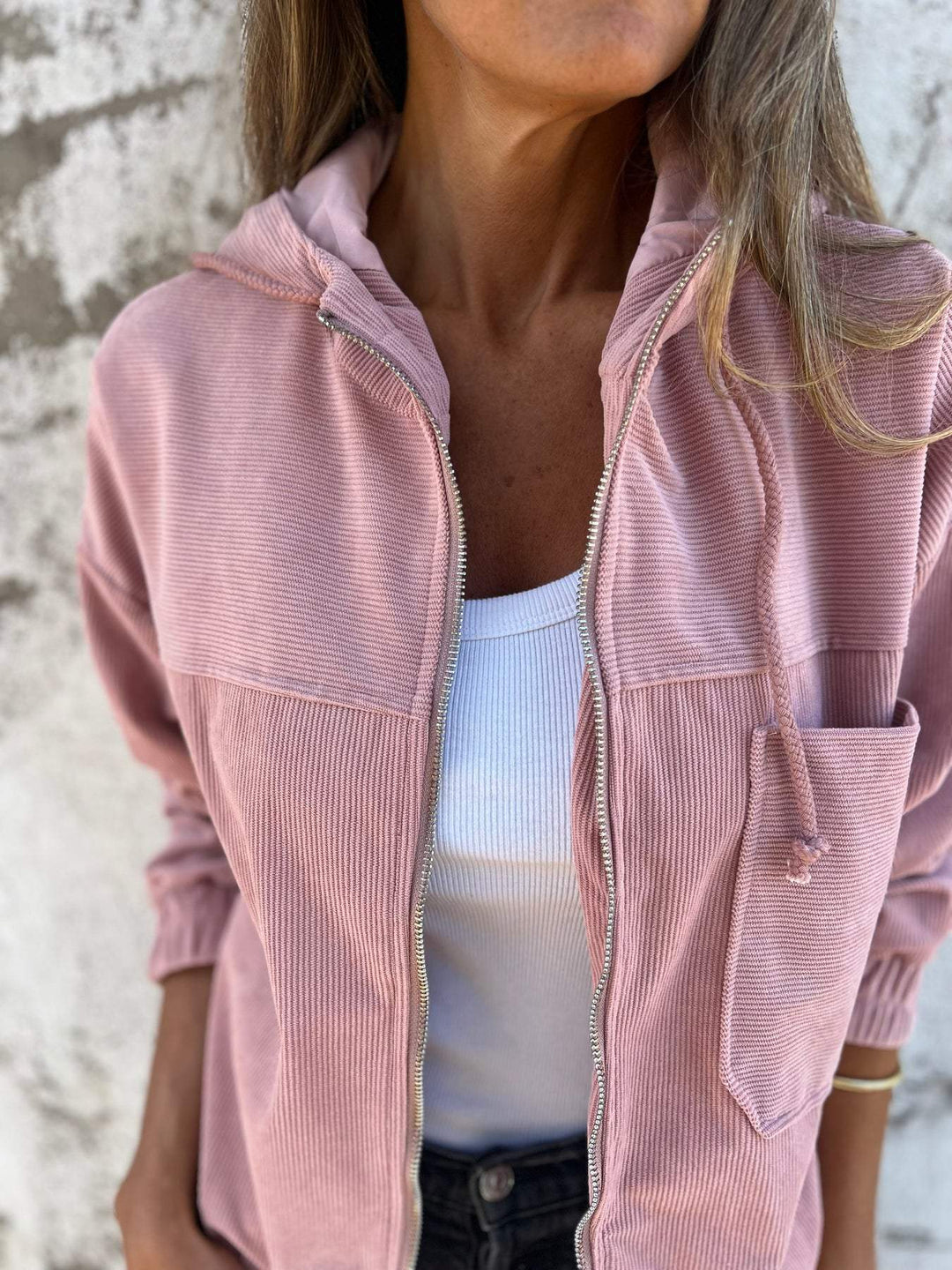 Audrey - Lässige Jacke mit Kapuze