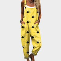 Vivienne - Bequeme Bedruckte Latzhose