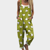 Annegret - Bequeme Bedruckte Latzhose