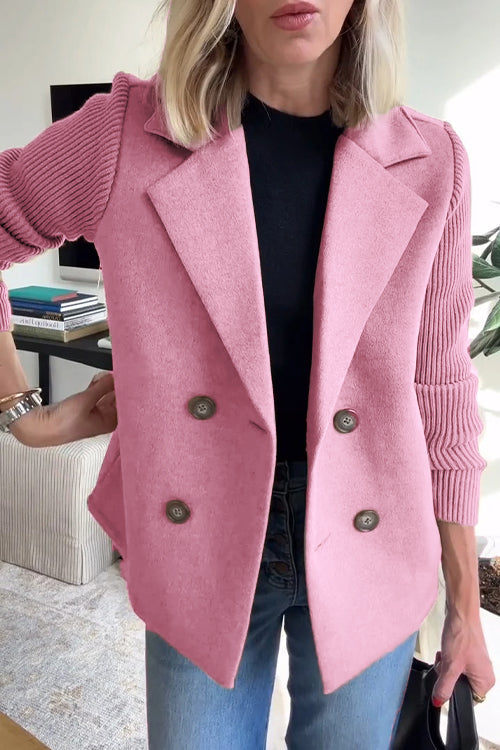 Olivia - Doppelreihiger Strickblazer