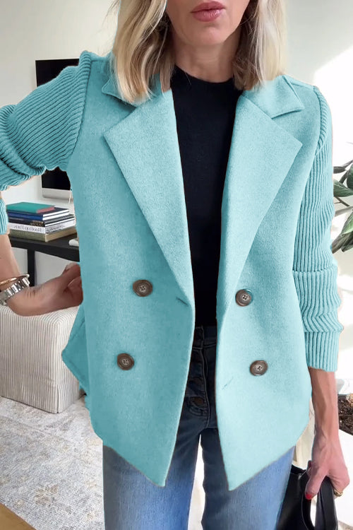 Olivia - Doppelreihiger Strickblazer
