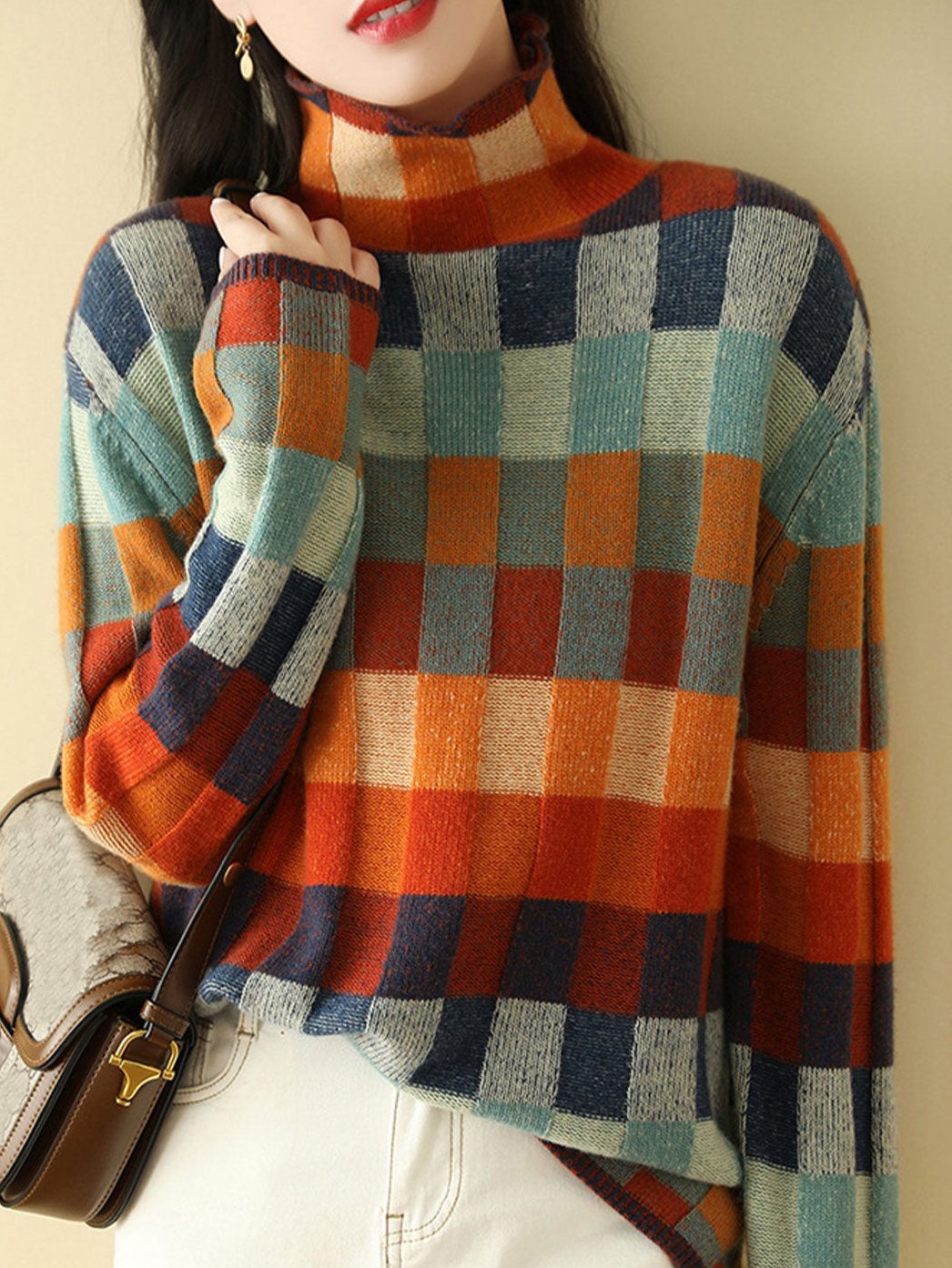 Caroline - Locker sitzender Rollkragenpullover