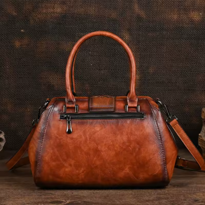 Florina - Gegravierte Lederhandtasche