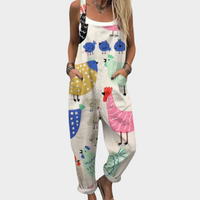 Adelheid - Bequeme Bedruckte Latzhose