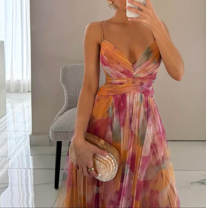 Sanne - Romantisches Fließendes Abendkleid