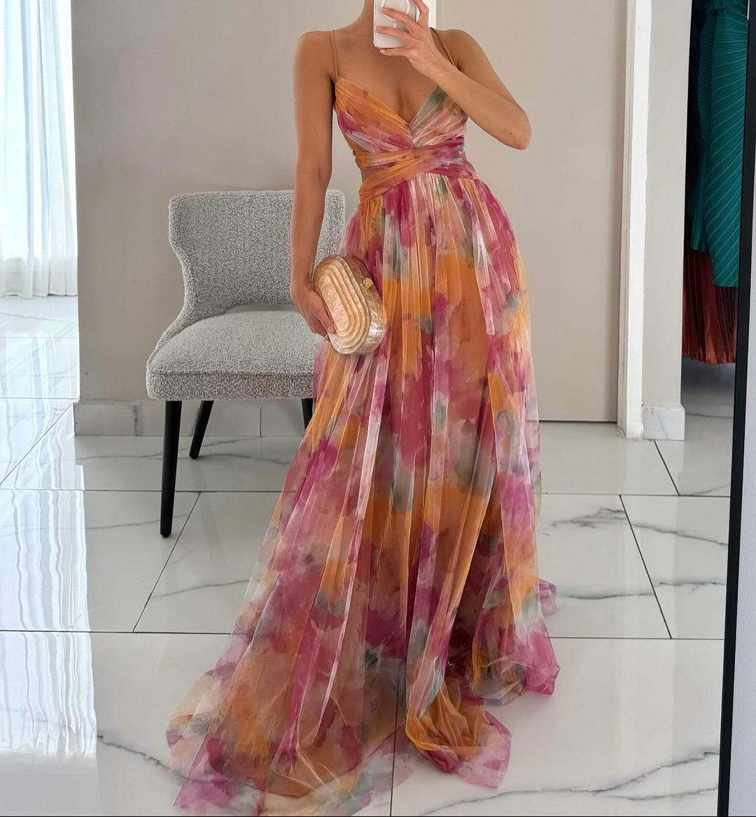 Sanne - Romantisches Fließendes Abendkleid