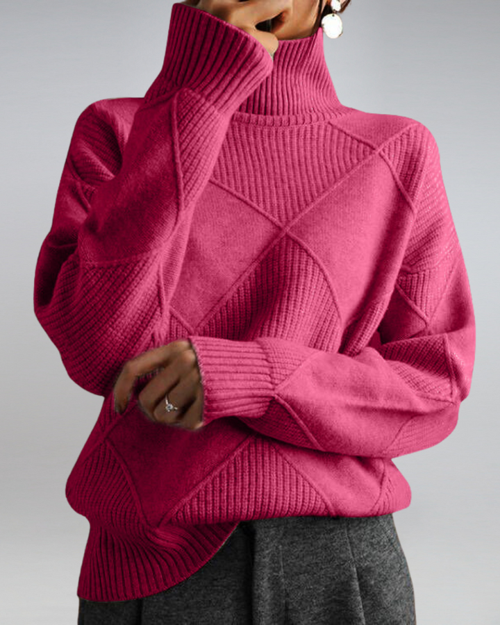 Anika | Eleganter und vielseitiger Rollkragenpullover aus Strick