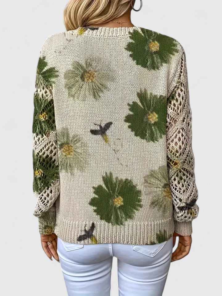 Beatrice - Geblümter Strickpullover