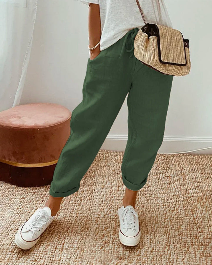 Waltraud - Hose reine Baumwolle einfarbig