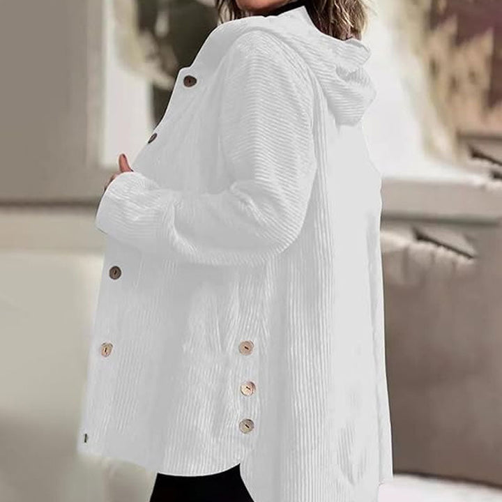 Jaze - Lässige Cord-Hoodie-Jacke