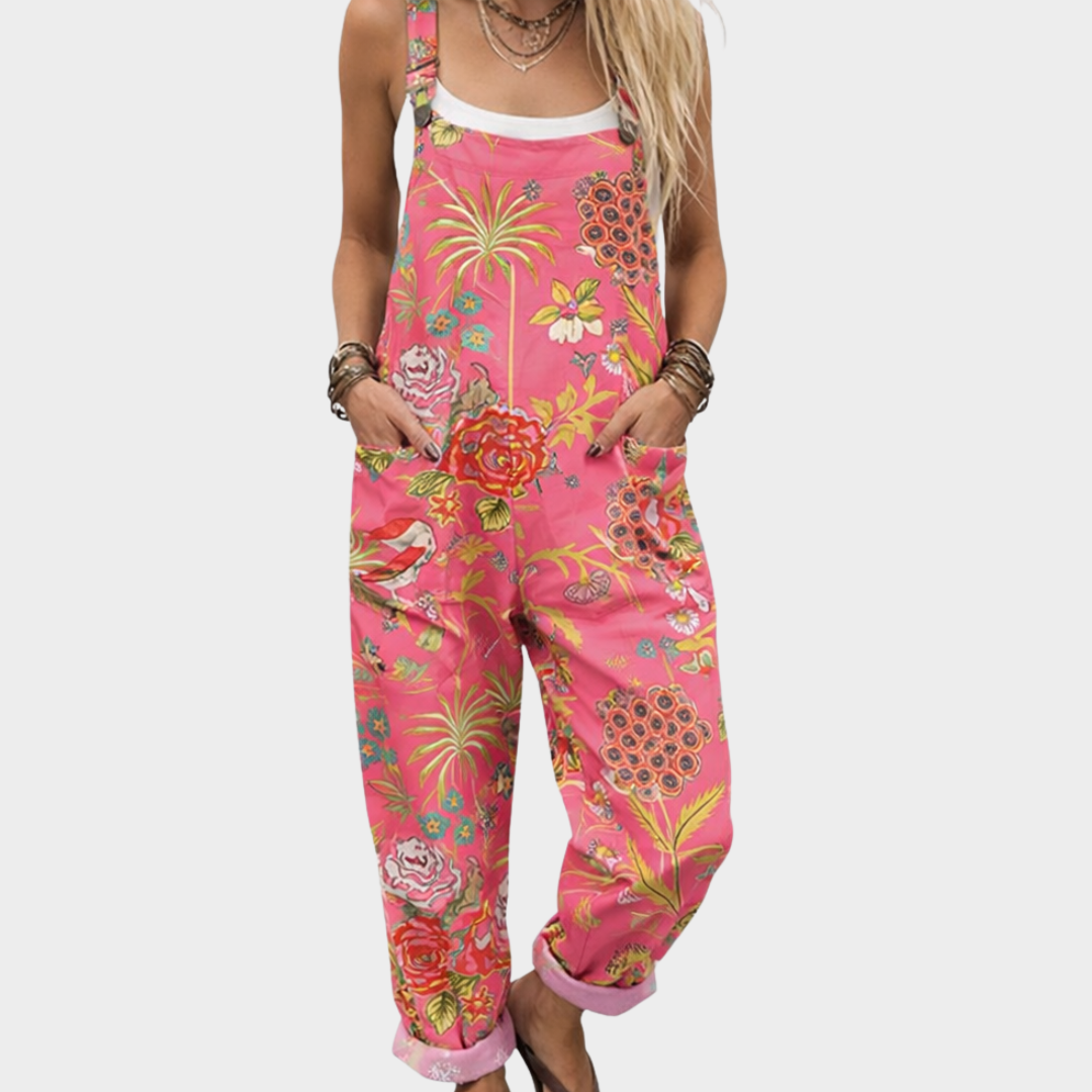 Irmgard - Bequeme Bedruckte Latzhose