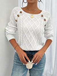 Bella - Zopfmuster-Strickpullover
