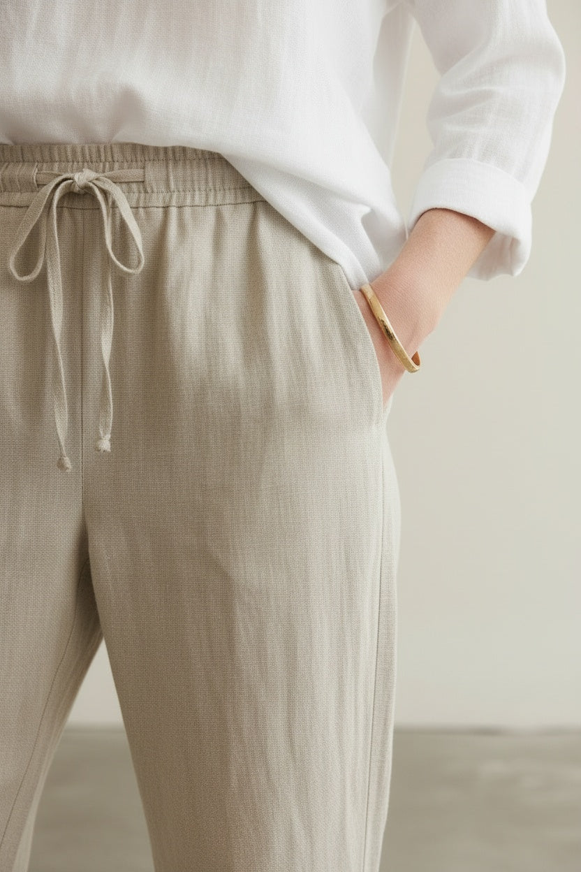 Waltraud - Hose reine Baumwolle einfarbig