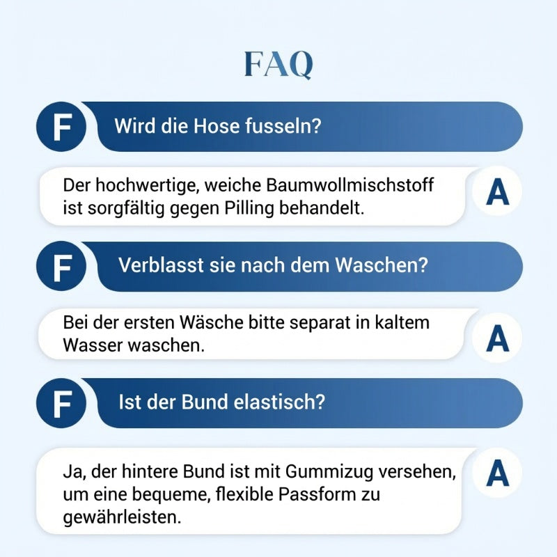 Gisela - Bequeme blau gestreifte Hose