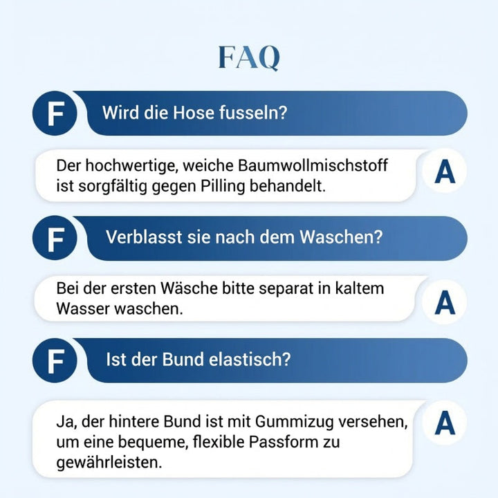 Gisela - Bequeme blau gestreifte Hose