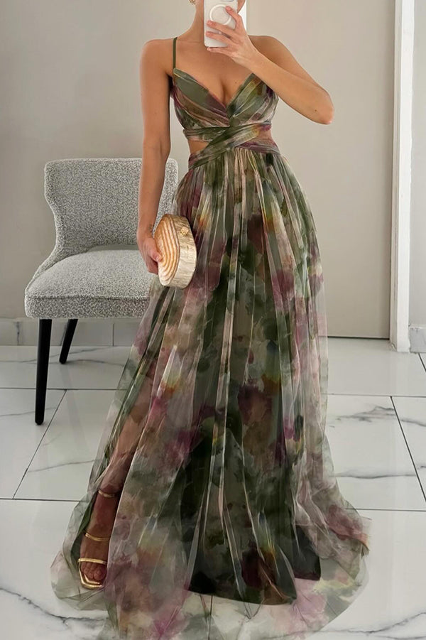 Sanne - Romantisches Fließendes Abendkleid