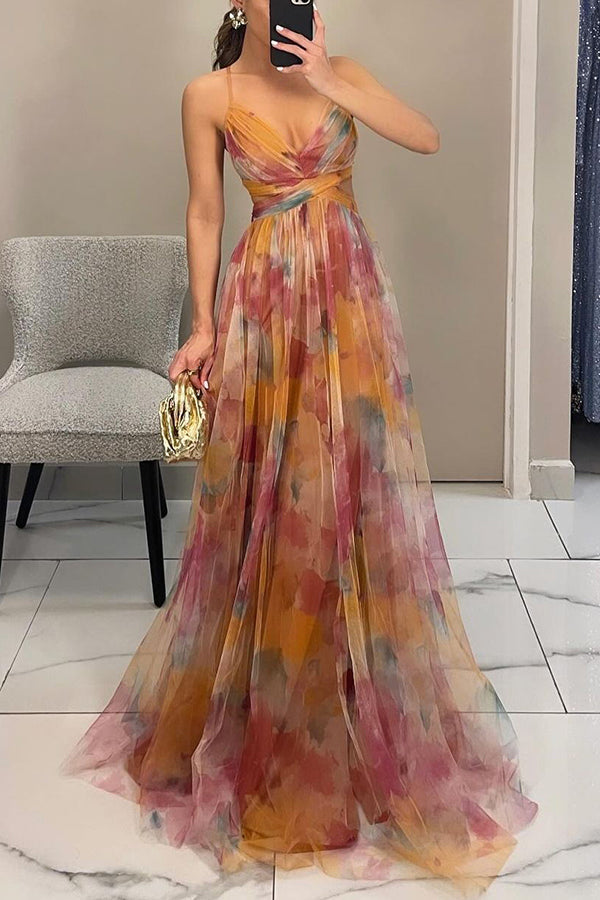 Sanne - Romantisches Fließendes Abendkleid