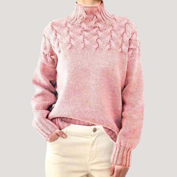 Paulina | Stilvoller und vielseitiger Rollkragenpullover im Kabelstrickdesign