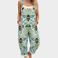 Nadine - Bequeme Bedruckte Latzhose