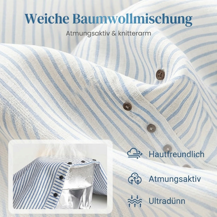 Gisela - Bequeme blau gestreifte Hose
