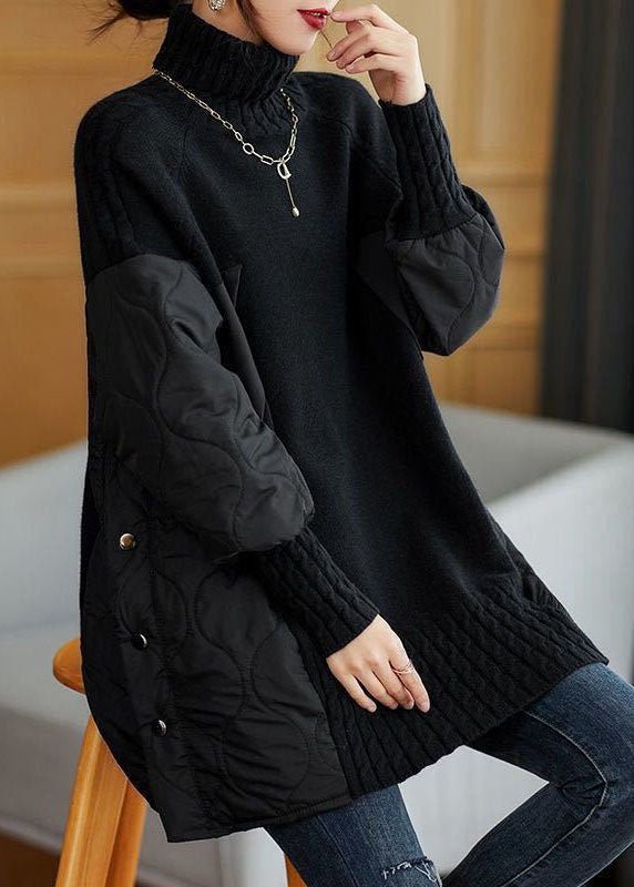 Sariah | Moderner Turtleneck-Pullover im Patchwork-Stil