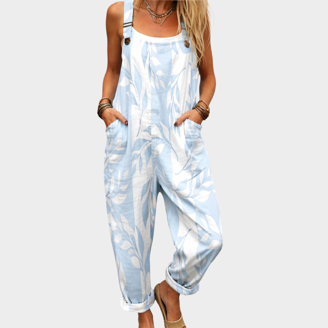 Ingrid - Bequeme Bedruckte Latzhose