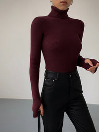 Paloma | Eleganter und vielseitiger gerippter Rollkragenpullover