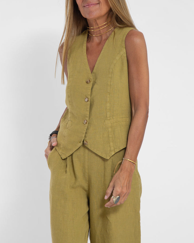Stella - Damen Elegantes 2-teiliges Leinenset