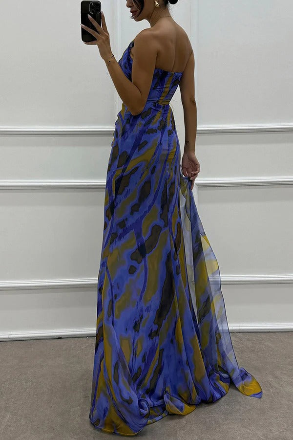 Fenna - Lebendige Elegante Drapierte Kleid