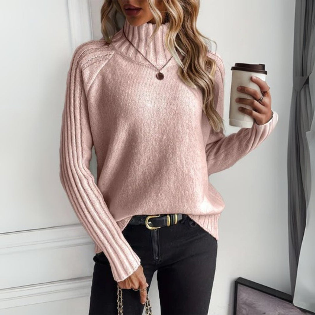 Leslie | Eleganter und bequemer Rollkragen-Strickpullover