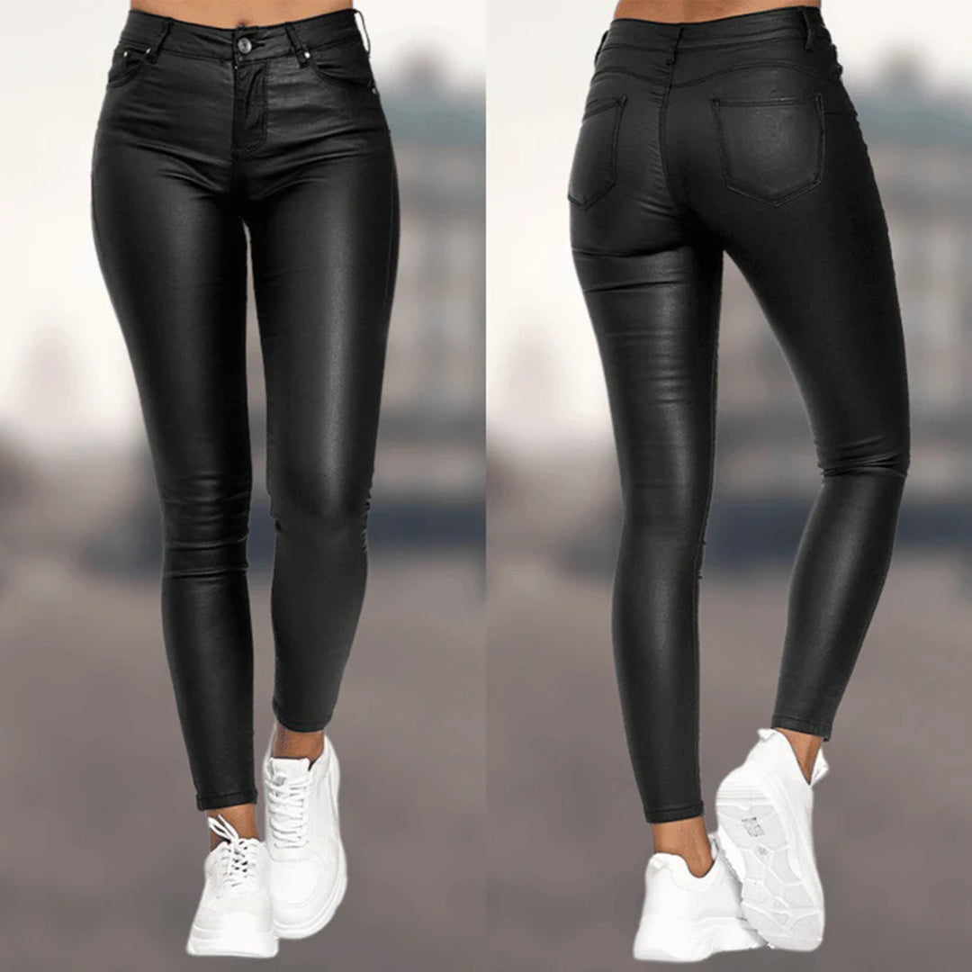 NOIR - Lederlook Hose
