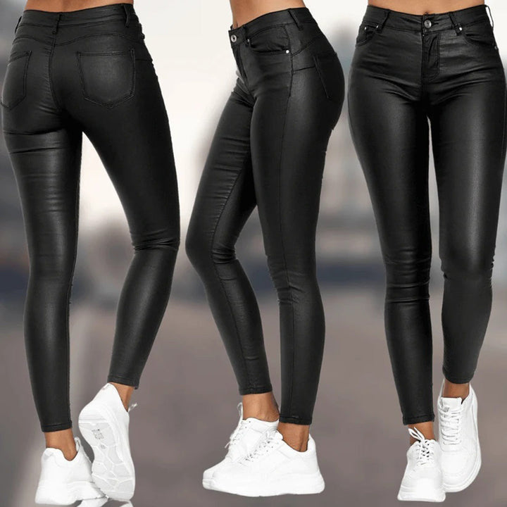 NOIR - Lederlook Hose