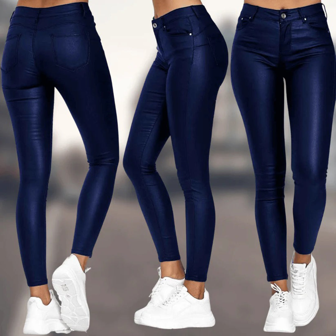 NOIR - Lederlook Hose